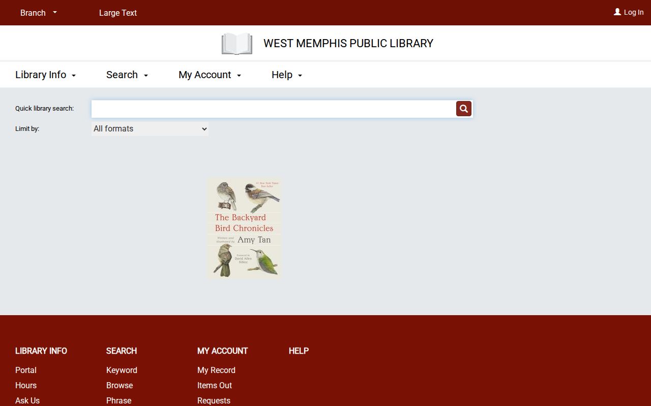 West Memphis residents directory library catalog search