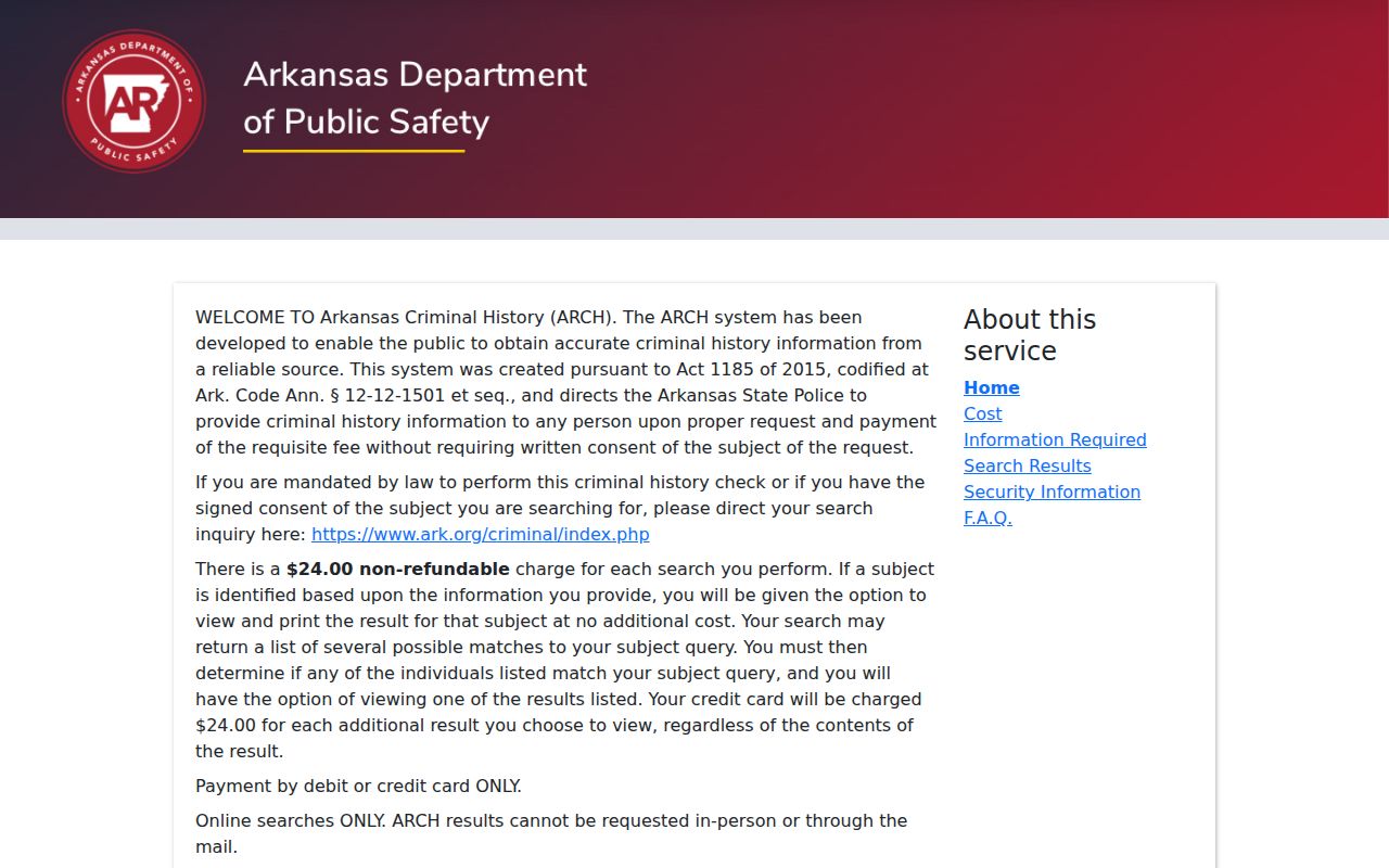 West Memphis resident lookup Arkansas Criminal History search