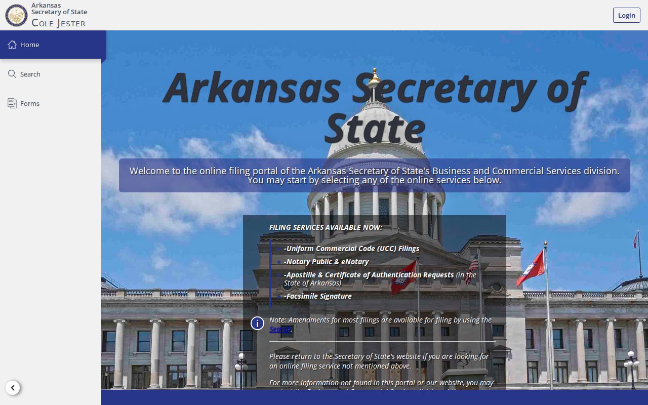 West Memphis resident lookup notary and UCC portal